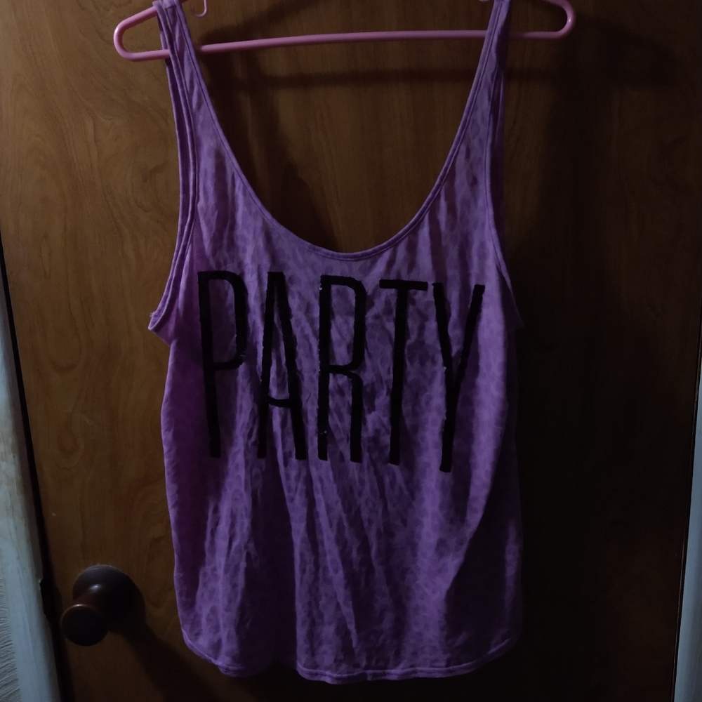 Victoria's Secret Pink leopard print "Party" Tank